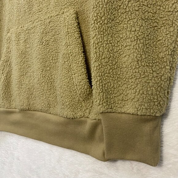 No Boundaries Soft Sherpa Beige Hoodie Drawstring Sweater SIZE XS - Picture 5 of 10